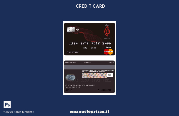 modello di carta mastercard bancaria Bahrain Al Salam in stile verificato